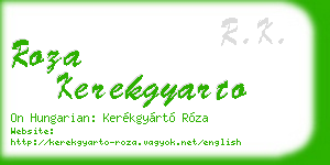 roza kerekgyarto business card
