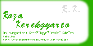 roza kerekgyarto business card